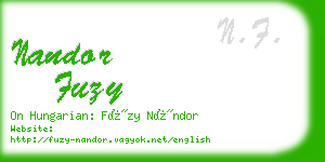 nandor fuzy business card